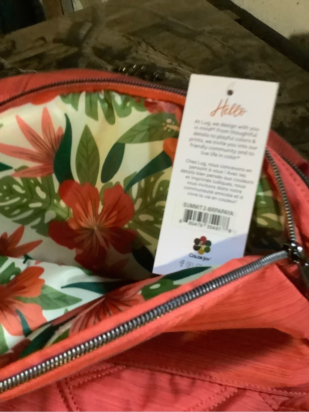 New With Tags Lug Summit Backpack in Brushed Papaya